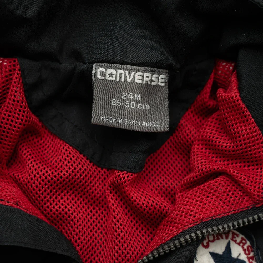 Vintage 90s Converse Toddler Wind Breaker Hidden Hoodie 24M‎